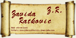 Zavida Ratković vizit kartica